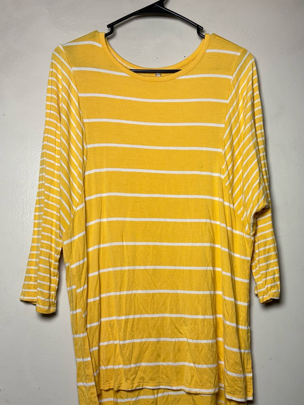 My Story Yellow and White Striped Long-Sleeve Top